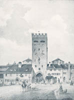 Huber Ludwig - Das Sendlingertor von innen ca. 1830