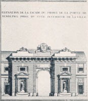 Cuvilliés der Jüngere - Projekt zum Umbau des Sendlingertores (v. Cuvilles fils) 1780