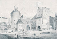 Kuhn Max - Das „Kosttor“ mit dem Schuldturm. 1872