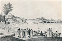Wenng - Die Isarbrücke nach dem Einsturz am 13.September 1813
